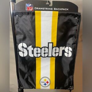 NFL Steelers Drawstring Backpack - Black and Yellow